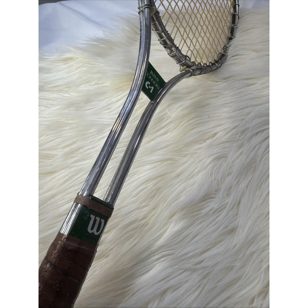 Vintage Wilson‎ Jimmy Connors C-1 Steel Tennis Racket - Made in USA Steel Shined